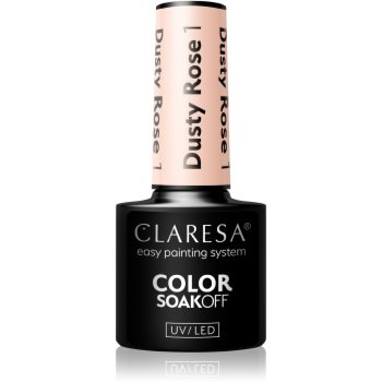 Claresa SoakOff UV/LED Color Dusty Rose lac de unghii sub forma de gel - imagine 2